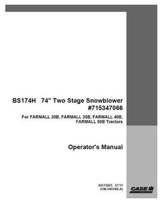 Operator’s Manual-Case IH Tractor Farmall 30B 35B 40B 84516825