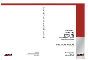 Operator’s Manual-Case IH Tractor Farmall 85C 95C 105C 115C Efficient Power 51594655