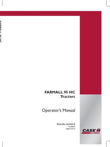 Operator’s Manual-Case IH Tractor Farmall 95 HC 84154415