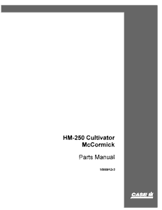 Operator’s Manual-Case IH Tractor HM-250 Cultivator 1006912R3