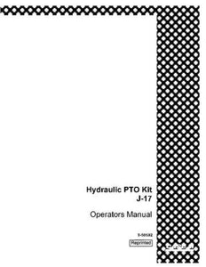 Operator’s Manual-Case IH Tractor Hydraulic PTO Kit J17 9-50592