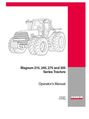 Operator’s Manual-Case IH Tractor Magnum 215, 245, 275, 305 87572967