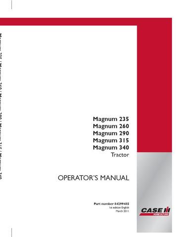 Operator’s Manual-Case IH Tractor Magnum 235,260,290,315,340 84299485