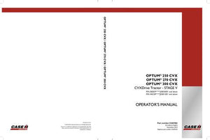 Operator’s Manual-Case IH Tractor OPTUM 250 270 300 CVX CVXDrive – STAGE V 51607610