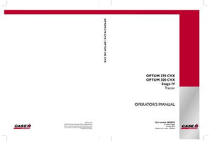 Operator’s Manual-Case IH Tractor OPTUM 270 CVX,300 CVX Stage IV 48058870
