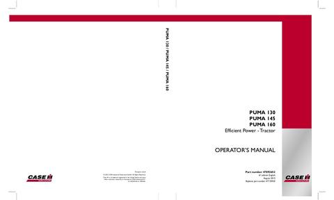 Operator’s Manual-Case IH Tractor PUMA 130, 145, 160 Efficient Power 47892652