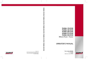 Operator’s Manual-Case IH Tractor PUMA 170 185 200 215 230 CVX Efficient Power 47894302