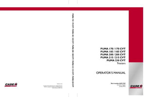Operator’s Manual-Case IH Tractor PUMA 170, 185, 200, 215, 230 & CVT MODELS 84571707