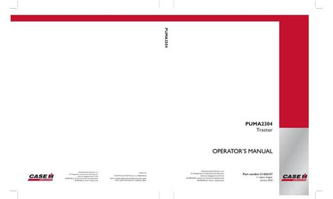 Operator’s Manual-Case IH Tractor PUMA 2304 51426107