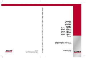 Operator’s Manual-Case IH Tractor Puma 165CVT 180 CT 195CVT 210CVT 225CVT 47458262