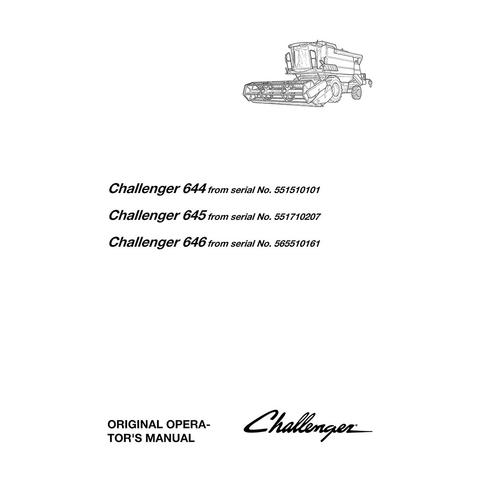 Operator's Manual - Challenger 644, 645, 646 Combine Harvester Download