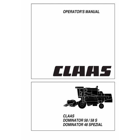 Operator's Manual - Claas Dominator 58, 58S Dominator 48 SPEZIAL Combine Harvester Download