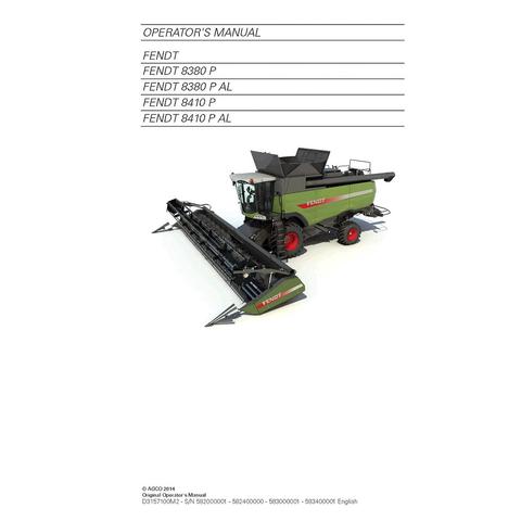 Operator's Manual - Fendt 8380, 8410 Combine Harvester
