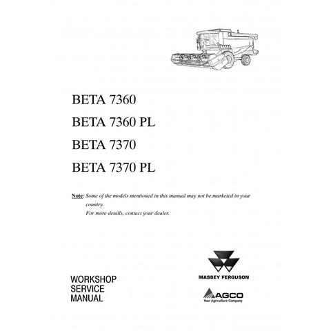 Operator's Manual - Massey Ferguson MF 7360, 7370 BETA Combine Harvester Download