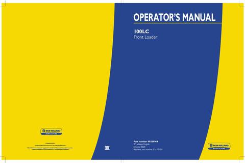 Operator's Manual - New Holland 100LC Loader 90339064