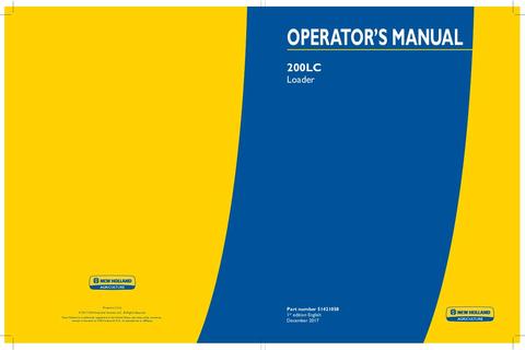 Operator's Manual - New Holland 200LC Loader 51421058