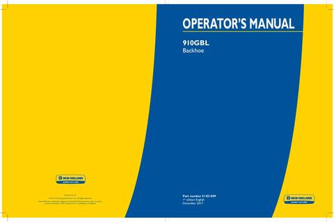 Operator's Manual - New Holland 266WMM Mower Deck (for Workmaster 25 Compact Tractor) 51501505