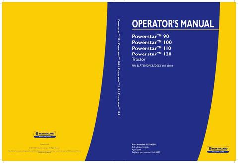 Operator's Manual - New Holland Powerstar 90 Powerstar 100 Powerstar 110 Powerstar 120 Tractor 51484887