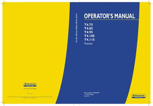 Operator's Manual - New Holland T4.75 T4.85 T4.95 T4.105 T4.115 Tractor 47537010