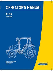Operator's Manual - New Holland T4.75 Tractor 84343400