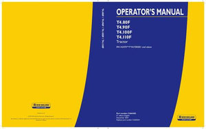 Operator's Manual - New Holland T4.80F T4.90F T4.100F T4.110F Tractor 51664382