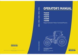 Operator's Manual - New Holland T6030 T6050 T6070 T6080 T6090 Range Command / Power Command Tractor 84590566