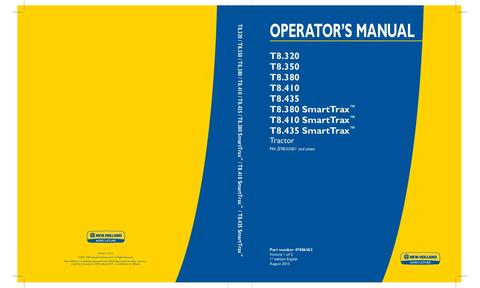 Operator's Manual - New Holland T8.320 T8.350 T8.380 T8.410 T8.435 T8.380 SmartTrax T8.410 SmartTrax T8.435 SmartTrax Tractor 47886362