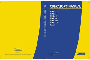 Operator's Manual - New Holland TD5.65 TD5.75 TD5.80 TD5.90 TD5.100 TD5.110 Tractor 84530242