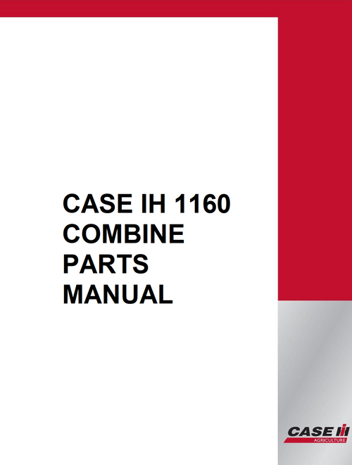 PARTS MANUAL - CASE IH 1160 COMBINE DOWNLOAD