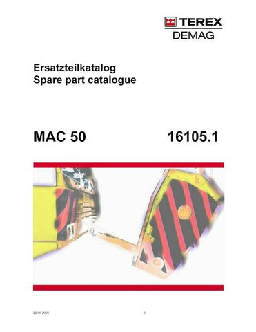 Parts Catalog Manual - Terex-Demag MAC-50 All-Terrain Crane Spare Download