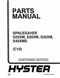 Parts List Manual - Hyster S25XM, S30XM, S35XM, S40XMS Diesel and LPG Forklift Truck C010 Series 