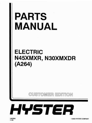 Parts Manual - Hyster N30XMXDR, N45XMXR Electric Reach Truck A264 Series 
