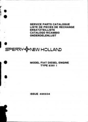 Parts Manual - New Holland 8361 SI-10 Tractor Download