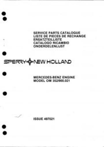 Parts Manual - New Holland OM 351 900.021 Tractor Download