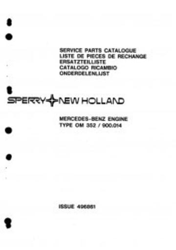 Parts Manual - New Holland OM 352 900.014 Tractor Download