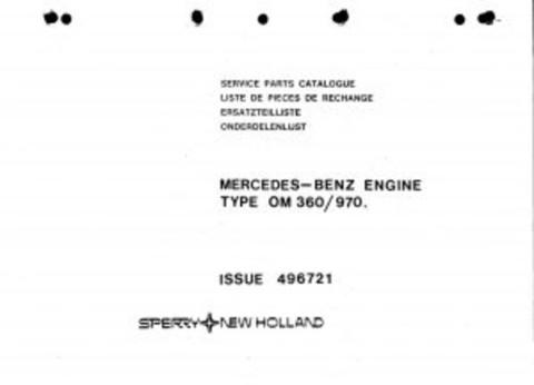 Parts Manual - New Holland OM 360 970 Tractor Download