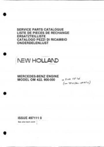 Parts Manual - New Holland OM 422 900-000 Tractor Download