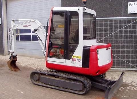 Parts Manual - Takeuchi TB035 Mini Compact Excavator Book No.PG3-102Z5 S/N 1355001-1358193 Download