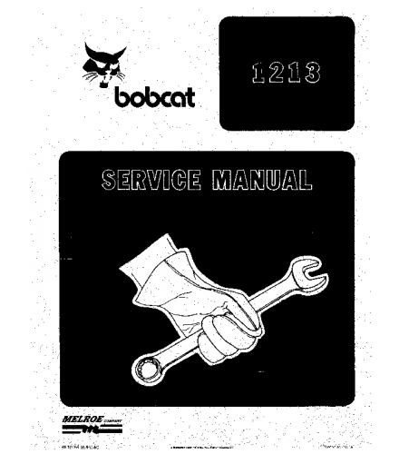 SERVICE MANUAL - BOBCAT 1213 SKID STEER LOADER 