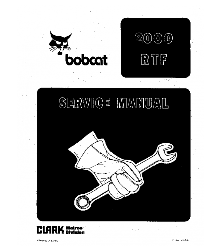 SERVICE MANUAL - BOBCAT 2000 COMPACT TRACK LOADER 6566662