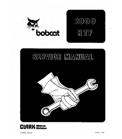 SERVICE MANUAL - BOBCAT 2000 COMPACT TRACK LOADER 6566662