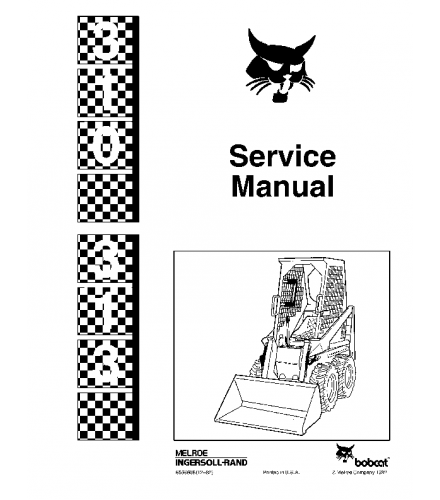 SERVICE MANUAL - BOBCAT 310, 313 SKID STEER LOADER 