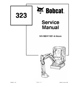 SERVICE MANUAL - BOBCAT 323 COMPACT EXCAVATOR DOWNLOAD