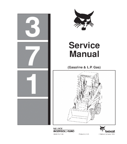 SERVICE MANUAL - BOBCAT 371 SKID STEER LOADER 