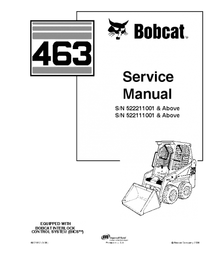 Download Bobcat 463 Skid Steer Loader Service Repair Manual