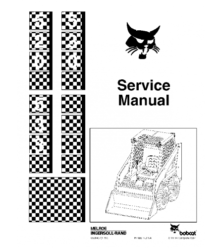 SERVICE MANUAL - BOBCAT 520, 530, 533 SKID STEER LOADER 