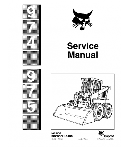 SERVICE MANUAL - BOBCAT 974, 975 SKID STEER LOADER 