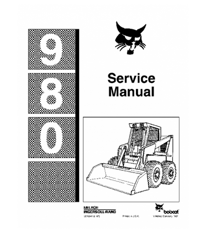 SERVICE MANUAL - BOBCAT 980 SKID STEER LOADER 