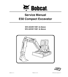 SERVICE MANUAL - BOBCAT E50 COMPACT EXCAVATOR DOWNLOAD