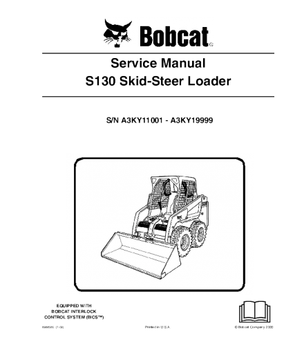 SERVICE MANUAL - BOBCAT S130 SKID STEER LOADER DOWNLOAD